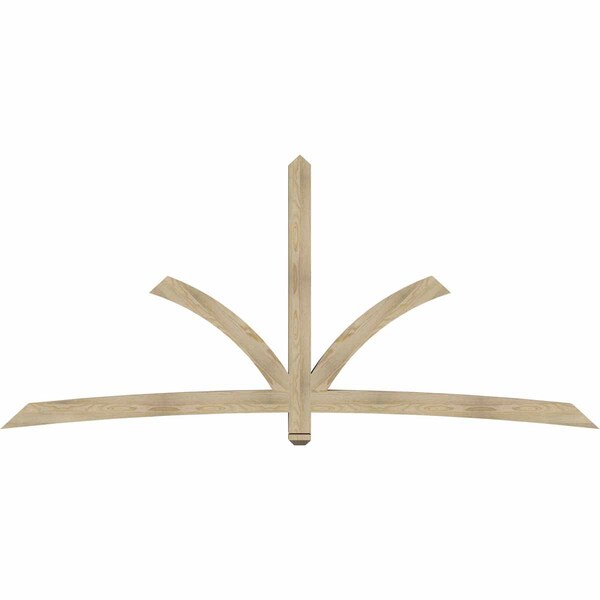 Ekena Millwork Davenport Rough Sawn Timber Gable Bracket, Douglas Fir, 108"W x 49"H x 4"D x 4"F, 11/12 Pitch GBW108X49X0404DAV00RDF - main